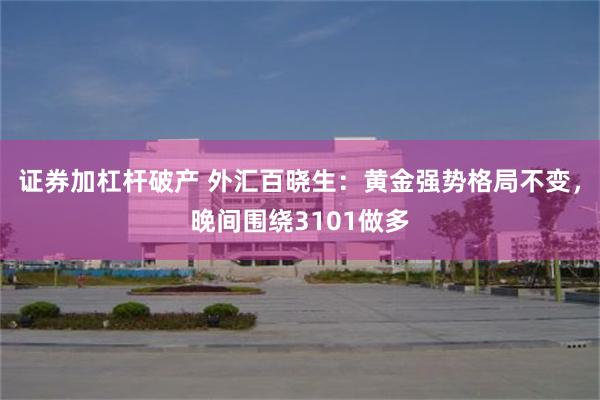 证券加杠杆破产 外汇百晓生：黄金强势格局不变，晚间围绕3101做多